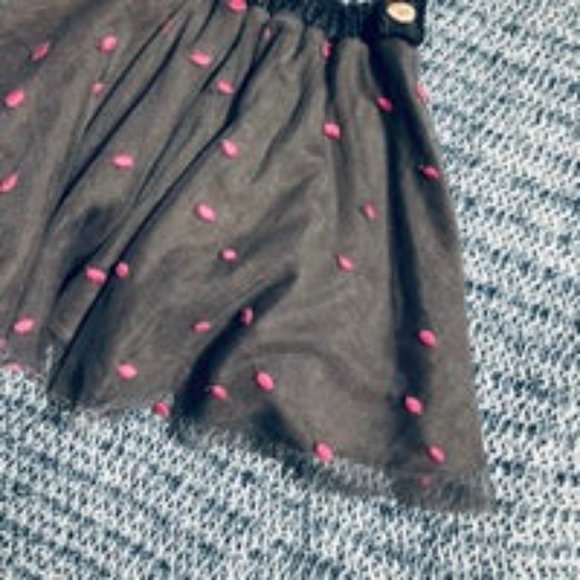 Zara Girl's Polka Dot Tulle Suspeders Dress 3/4 - Picture 2 of 3